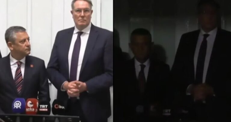 Özgür Özel konuşurken elektrikler bir anda kesildi