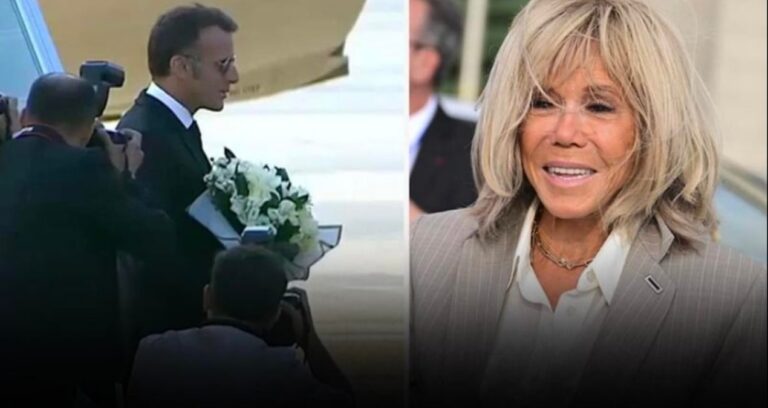 Geçen yıl eşinden tokat yemişti: Macron çifti bu kere başka uçakla geldiler