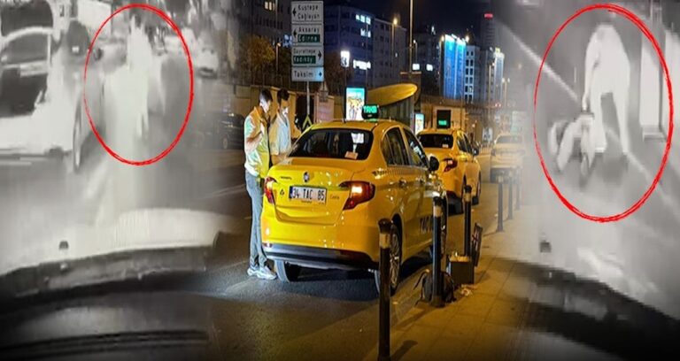 Tek yumrukla vefat bu türlü geldi: Mecidiyeköy’deki taksi dehşeti kamerada