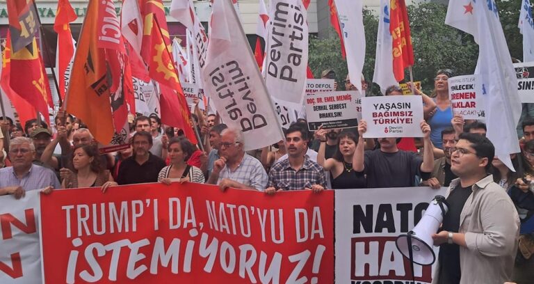 Tepe öncesi yurttaşlar sokağa çıktı: ‘NATO’dan çıkılsın, üsler kapatılsın’