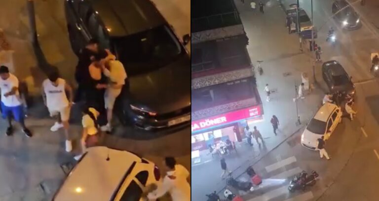 Bahçelievler’de iki küme arasında bıçaklı hengame; aracın üzerinde dövdüler