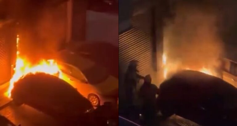 Kadıköy’de akılalmaz yangın! Aydınlatma direği araçları yaktı